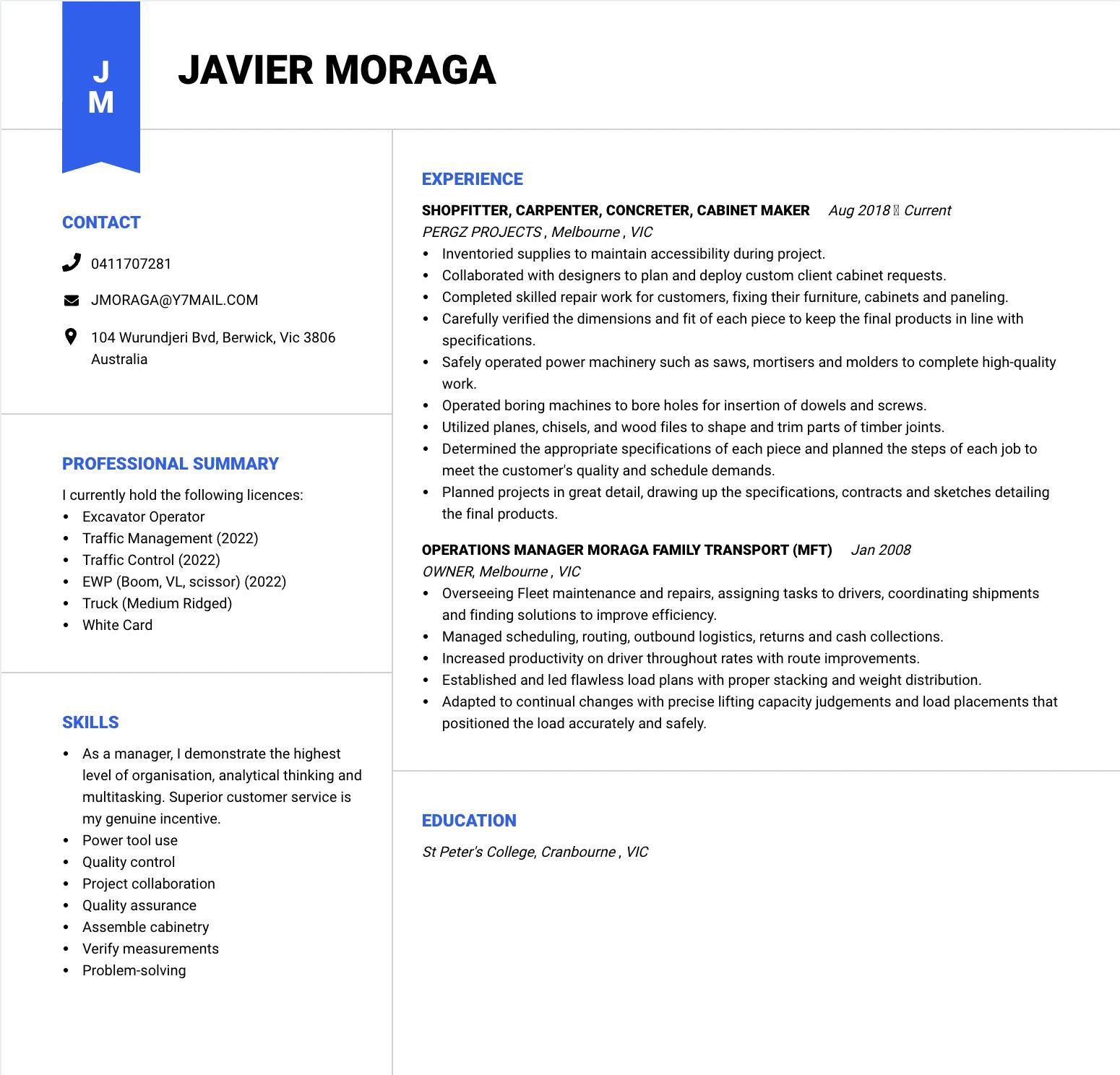 Javier Moraga Vega